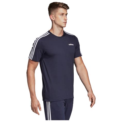 adidas ess 3 tee t shirt herren mit blau stripes|ESSENTIALS 3.